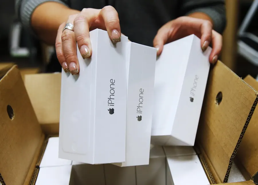 Caixas de iPhones